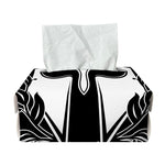 Black And White Spartan Helmet Print Rectangle Tissue Box Cover