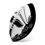 Black And White Spartan Helmet Print Rugby Ball
