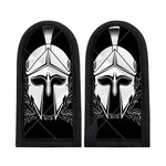 Black And White Spartan Helmet Print Skillet Handle Cover