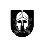 Black And White Spartan Helmet Print Toilet Lid Cover