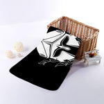 Black And White Spartan Helmet Print Towel
