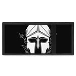 Black And White Spartan Helmet Print Trifold Wallet