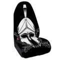 Black And White Spartan Helmet Print Waterproof Car Seat Cover