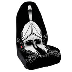 Black And White Spartan Helmet Print Waterproof Car Seat Cover