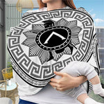 Black And White Spartan Warrior Print Baby Seat Cover
