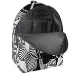 Black And White Spartan Warrior Print Backpack