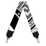 Black And White Spartan Warrior Print Bag Strap