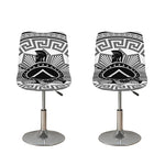 Black And White Spartan Warrior Print Bar Stool Covers