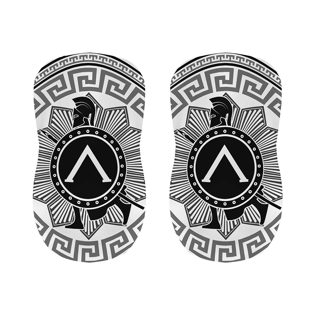 Black And White Spartan Warrior Print Bar Stool Covers