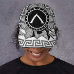 Black And White Spartan Warrior Print Baseball Cap
