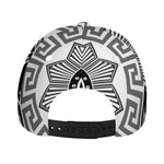 Black And White Spartan Warrior Print Baseball Cap