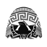 Black And White Spartan Warrior Print Beanie