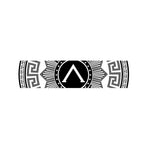Black And White Spartan Warrior Print Bed Runner