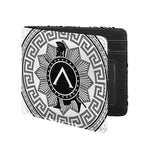 Black And White Spartan Warrior Print Bifold Wallet