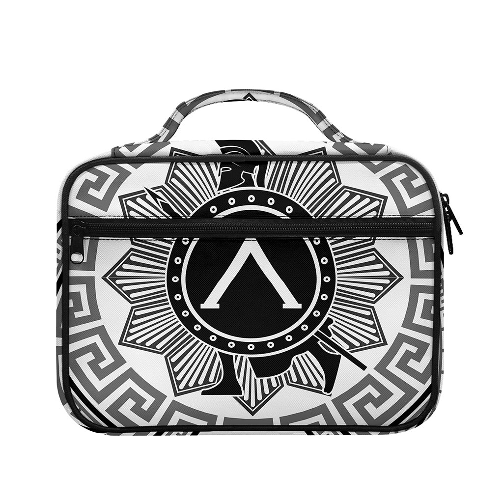 Black And White Spartan Warrior Print Briefcase Bible Bag