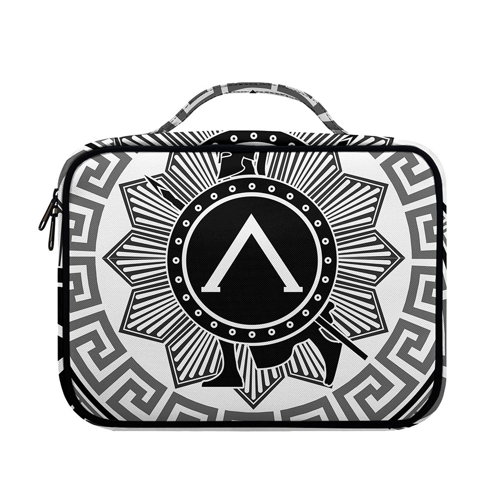 Black And White Spartan Warrior Print Briefcase Bible Bag