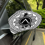 Black And White Spartan Warrior Print Car Side Mirror Covers