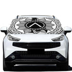 Black And White Spartan Warrior Print Car Windshield Snow Cover