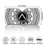 Black And White Spartan Warrior Print Car Windshield Sun Shade