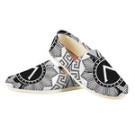 Black And White Spartan Warrior Print Casual Shoes