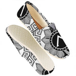 Black And White Spartan Warrior Print Casual Shoes