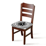 Black And White Spartan Warrior Print Chair Cushion Cover