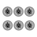 Black And White Spartan Warrior Print Coaster Set