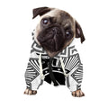 Black And White Spartan Warrior Print Dog Zip Up Hoodie