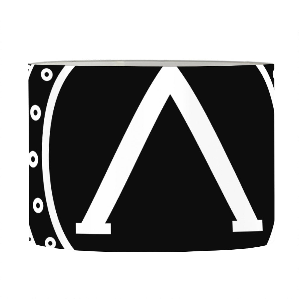 Black And White Spartan Warrior Print Drum Lamp Shade