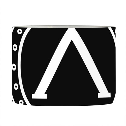 Black And White Spartan Warrior Print Drum Lamp Shade