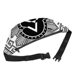 Black And White Spartan Warrior Print Fanny Pack
