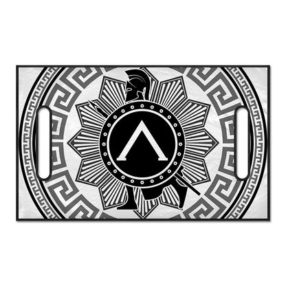 Black And White Spartan Warrior Print Golf Cart Seat Cover