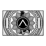 Black And White Spartan Warrior Print Golf Cart Seat Cover