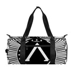 Black And White Spartan Warrior Print Gym Bag