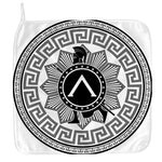 Black And White Spartan Warrior Print Hand Towel