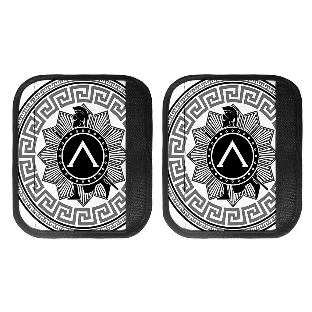 Black And White Spartan Warrior Print Handle Covers