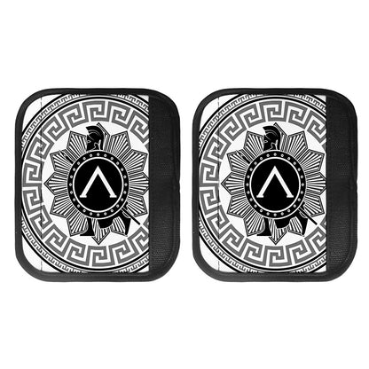 Black And White Spartan Warrior Print Handle Covers