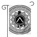 Black And White Spartan Warrior Print House Flag