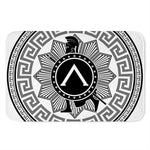 Black And White Spartan Warrior Print Indoor Door Mat
