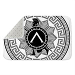 Black And White Spartan Warrior Print Indoor Door Mat