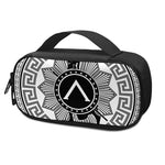 Black And White Spartan Warrior Print Insulin Cooler Travel Case