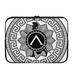 Black And White Spartan Warrior Print Laptop Sleeve