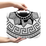 Black And White Spartan Warrior Print Leather Bible Cover