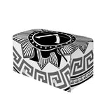 Black And White Spartan Warrior Print Leather Tissue Box Cover