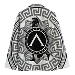 Black And White Spartan Warrior Print Men's Blazer