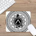 Black And White Spartan Warrior Print Mouse Pad