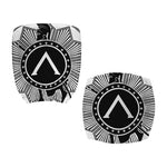 Black And White Spartan Warrior Print Office Chair Cover