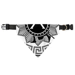 Black And White Spartan Warrior Print Over The Collar Dog Bandana