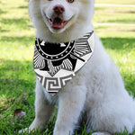 Black And White Spartan Warrior Print Over The Collar Dog Bandana