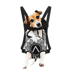 Black And White Spartan Warrior Print Pet Carrier Backpack